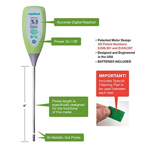 rapidtest plant moisture meter|rapitest moisture meter chart.